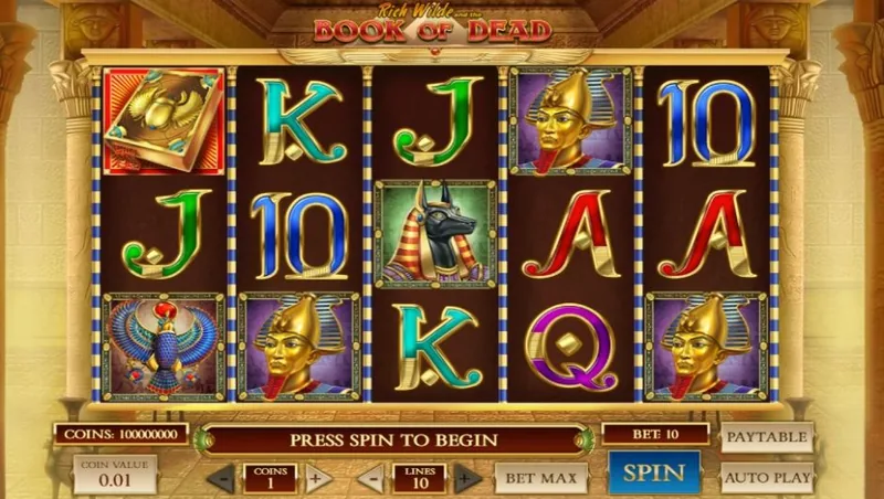 Book of Dead slot gameplay