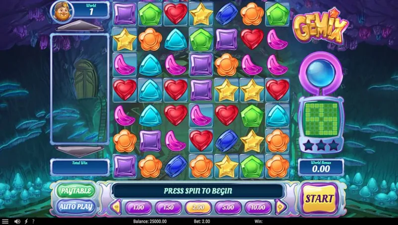 Gemix pattern-grid gameplay