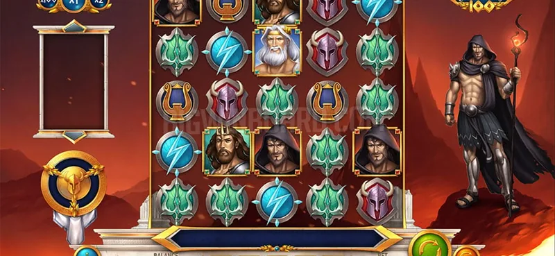 Rise of Olympus 100 grid gameplay
