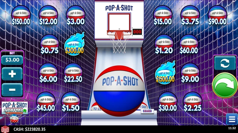 Pop-A-Shot LuckyTap gameplay — basketball arcade prize reveal format