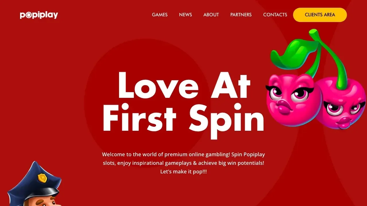 Clean capture of the official Popiplay website