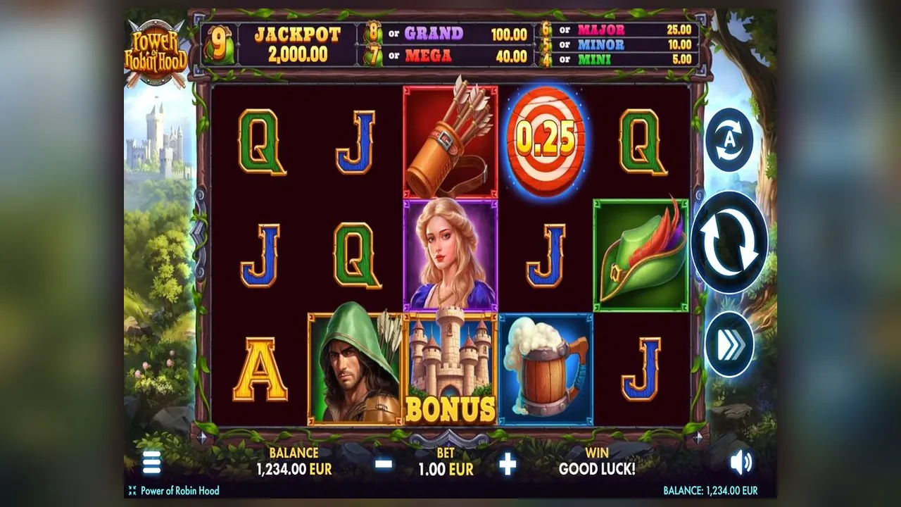 Power of Robin Hood genuine loaded gameplay screen with the game interface visible