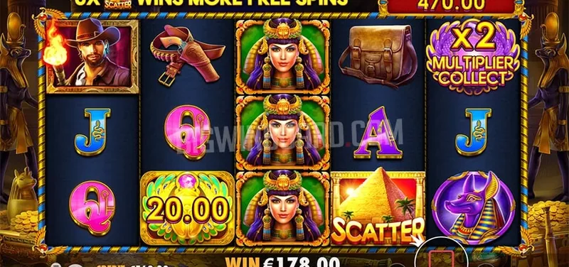 Scarab Queen free spins gameplay