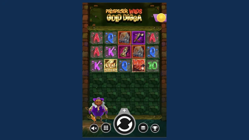 Prospector Wilds Gold Digga slot gameplay — mining themed jackpot reels