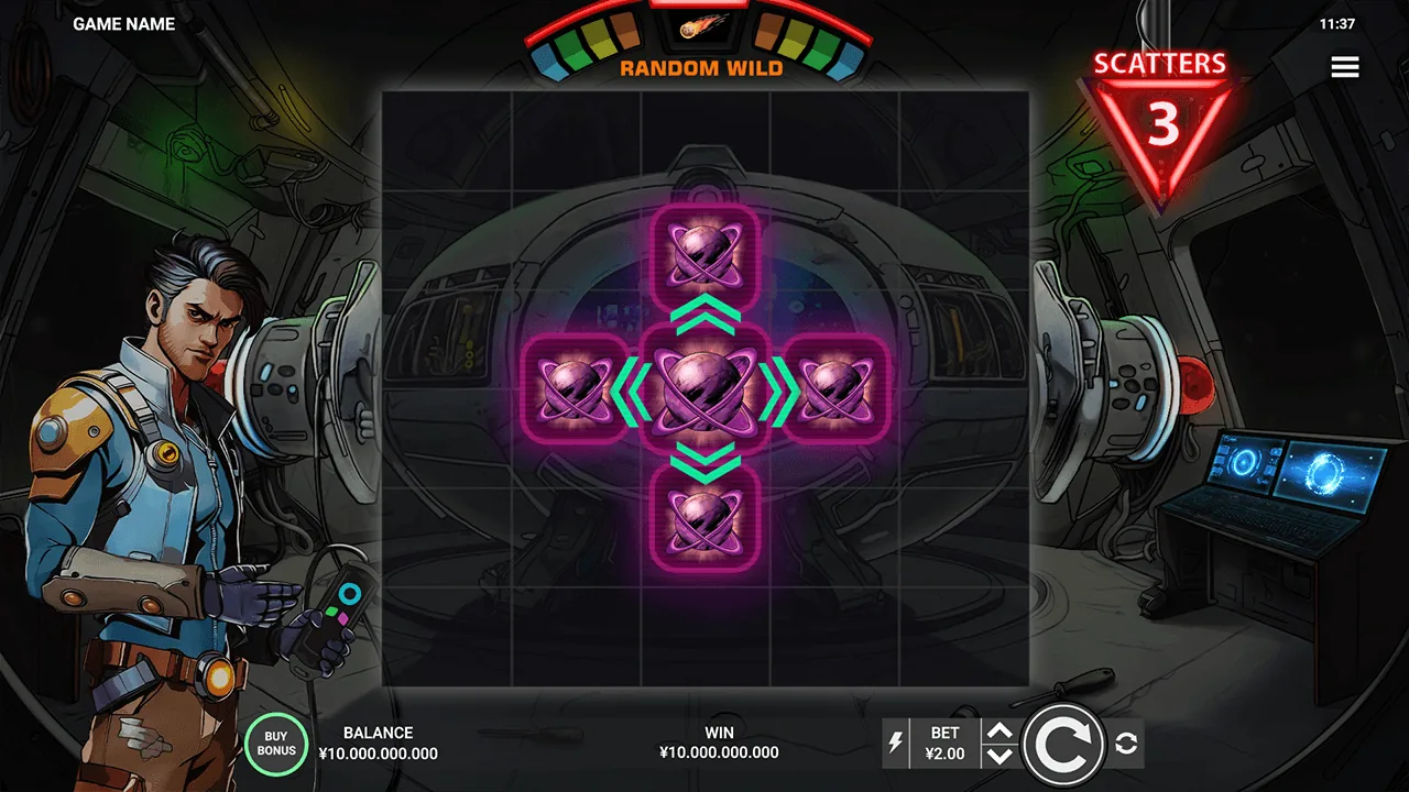 Raider Riches gameplay screenshot showing the reels and interface