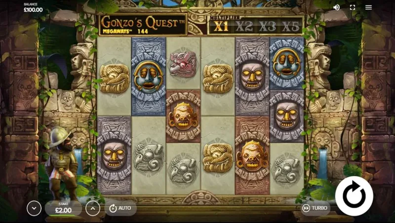 Gonzo's Quest Megaways gameplay