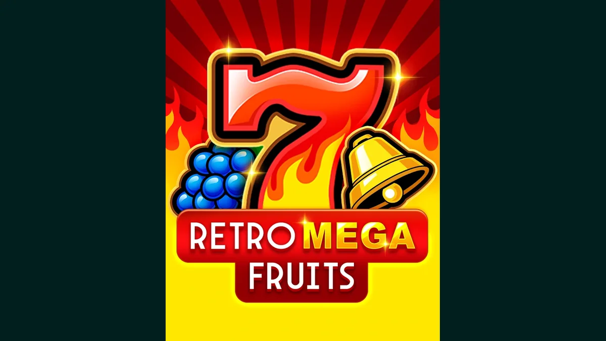 Retro Mega Fruits complete branded game artwork