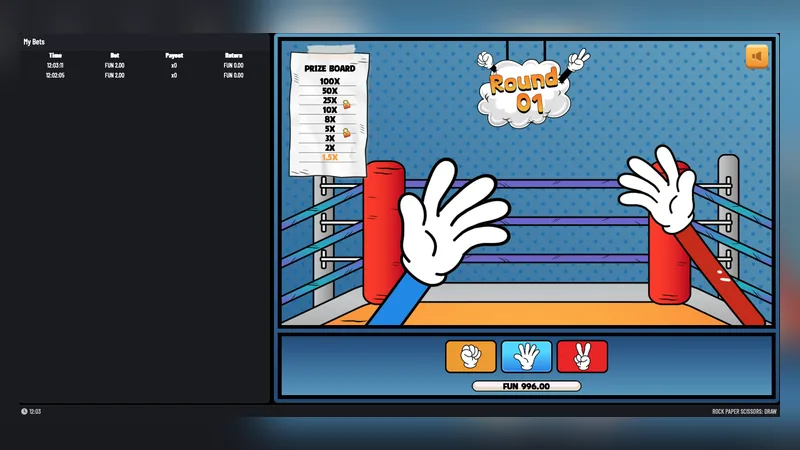 Rock Paper Scissors DRAW! gameplay screenshot