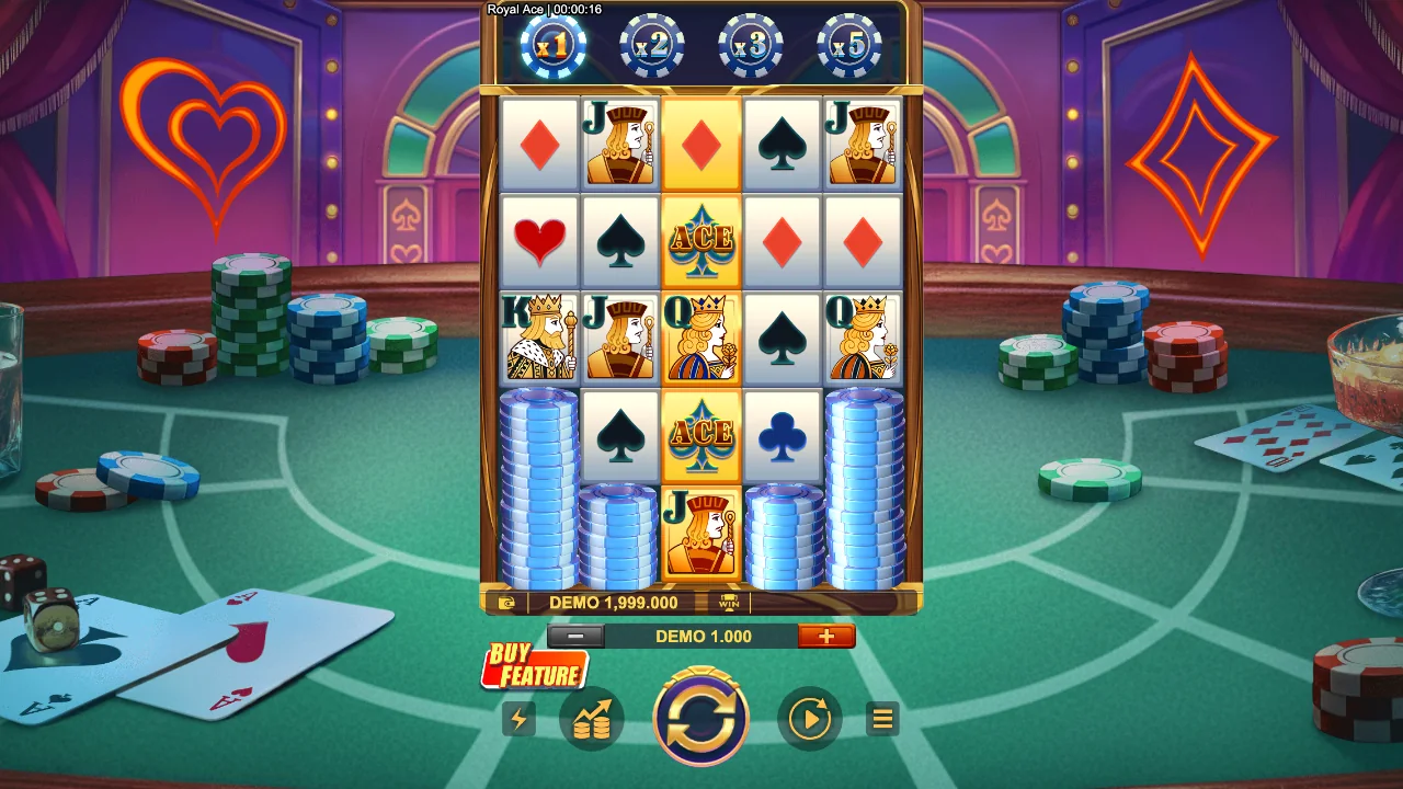 Royal Ace loaded gameplay interface with active controls visible