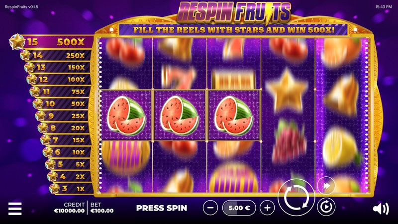 Respin Fruits gameplay
