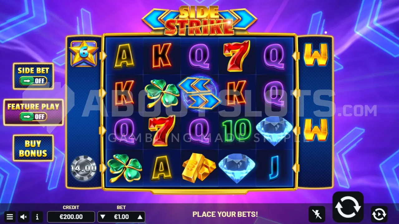 Side Strike official loaded gameplay interface with active controls visible