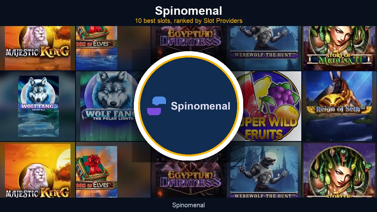 Spinomenal - best slots at a glance