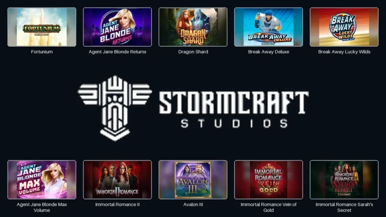 Stormcraft Studios logo centred between ten essential games
