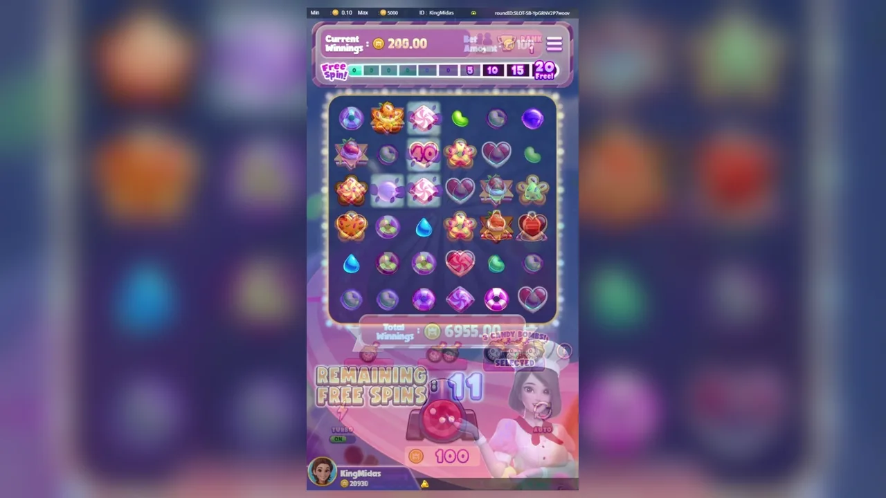 Sugar Blast official loaded gameplay interface with active controls visible