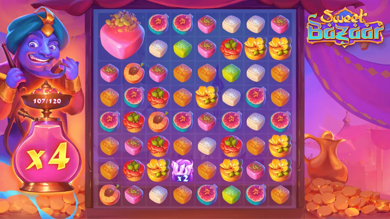 Sweet Bazaar official loaded gameplay interface with active controls visible