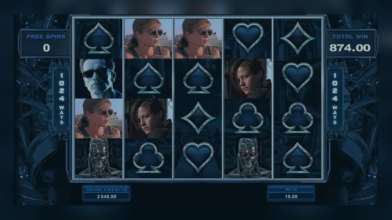 Terminator 2 gameplay screen showing the active game interface