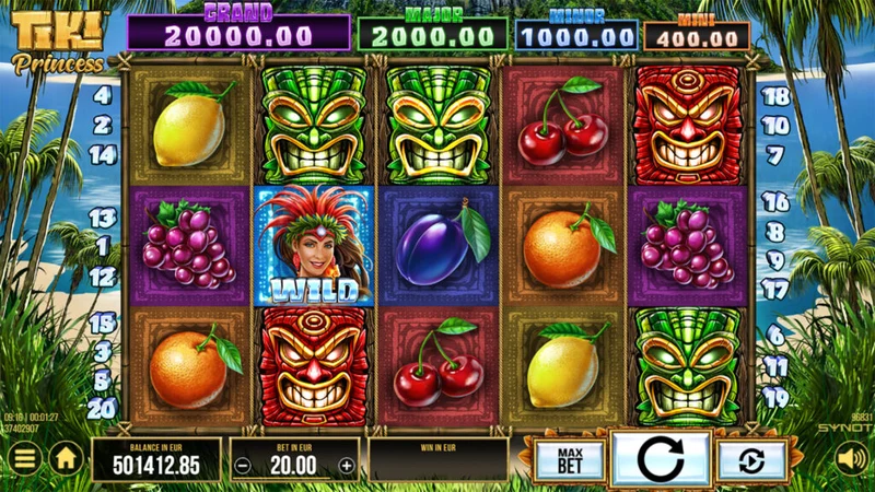 Tiki Princess Hold and Win gameplay