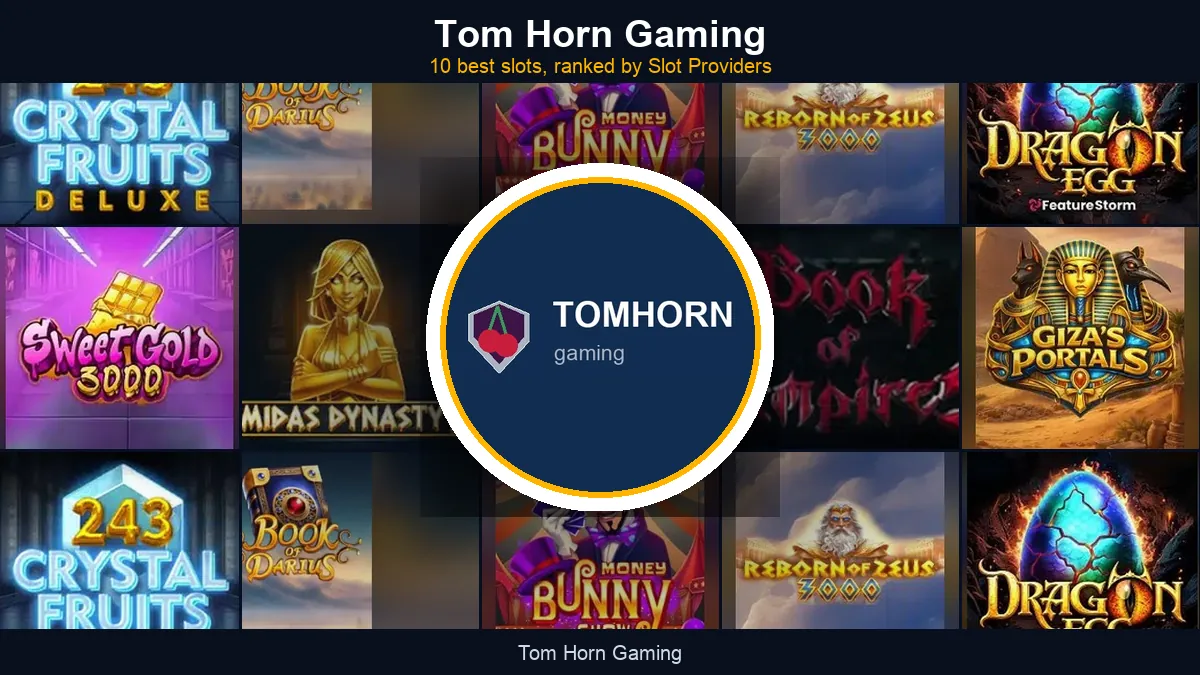 Tom Horn Gaming - best slots at a glance
