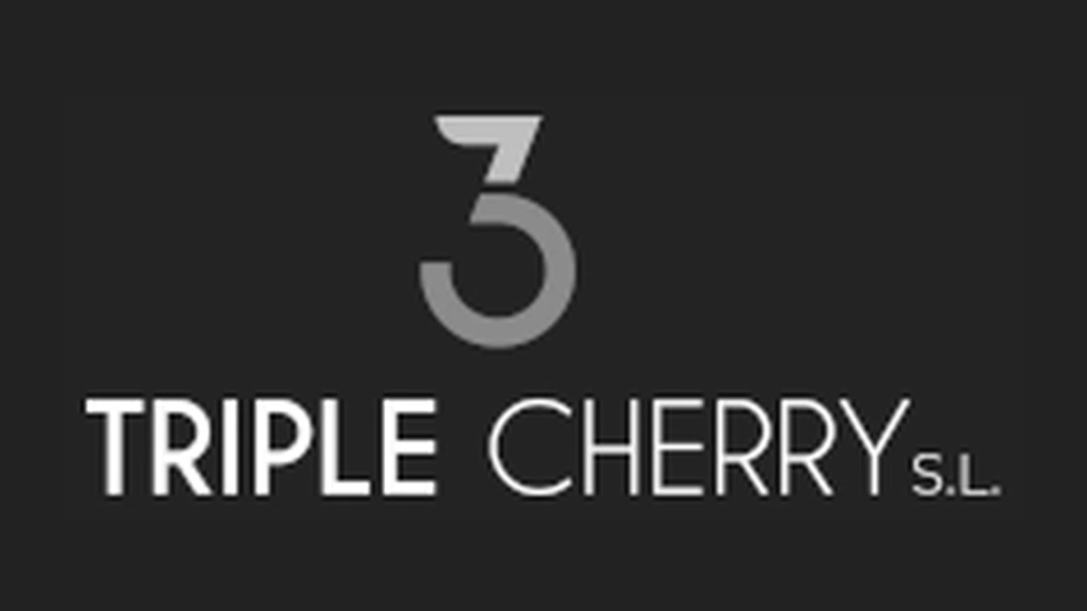 Large Triple Cherry logo on one continuous matching background