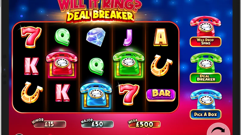 Will it Ring? Deal Breaker slot gameplay — retro telephone game show themed reels