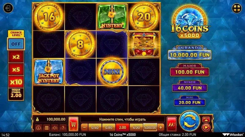 16 Coins x5000 gameplay