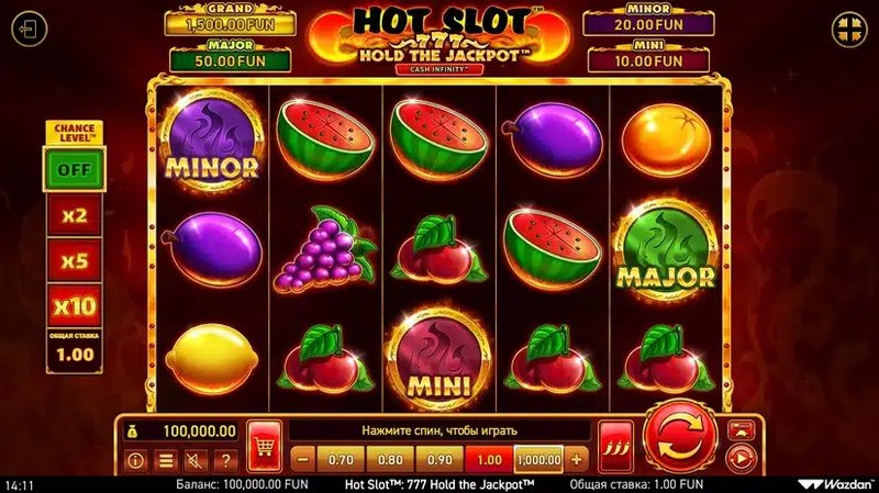 Hot Slot: 777 Hold the Jackpot gameplay