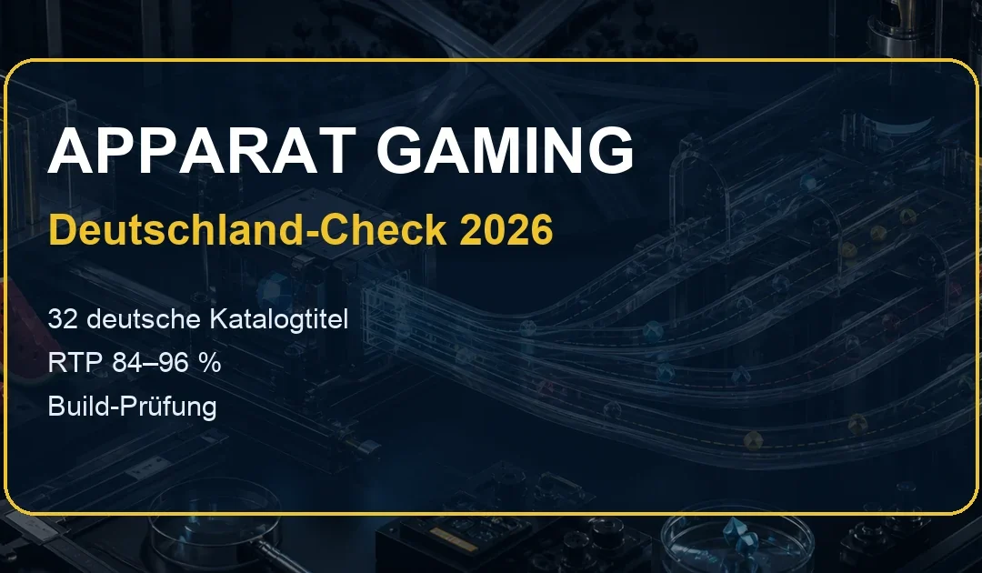 Apparat Gaming Spiele in Deutschland: RTP, Builds und Studio-Test