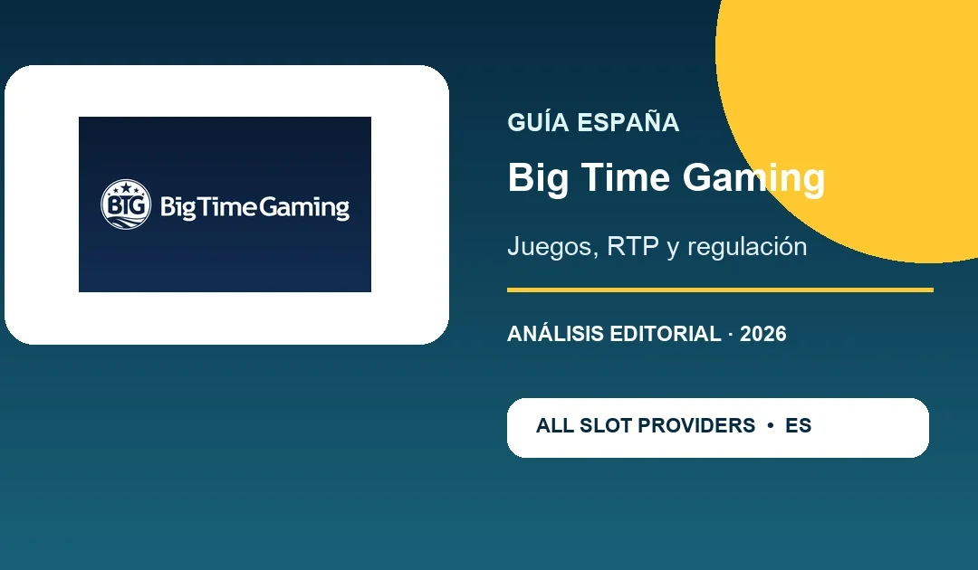 Big Time Gaming en España: Megaways, RTP y licencias
