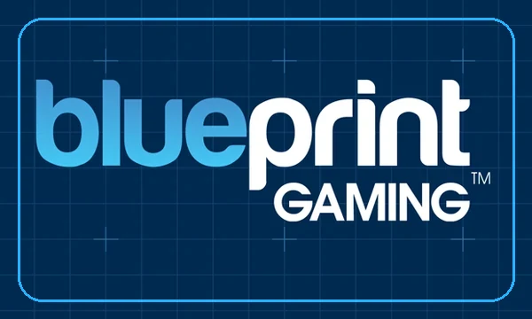 Blueprint Gaming-Logo auf redaktionellem Hintergrund