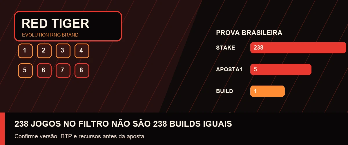 Gráfico original sobre presença brasileira e builds Red Tiger